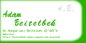 adam beitelbek business card